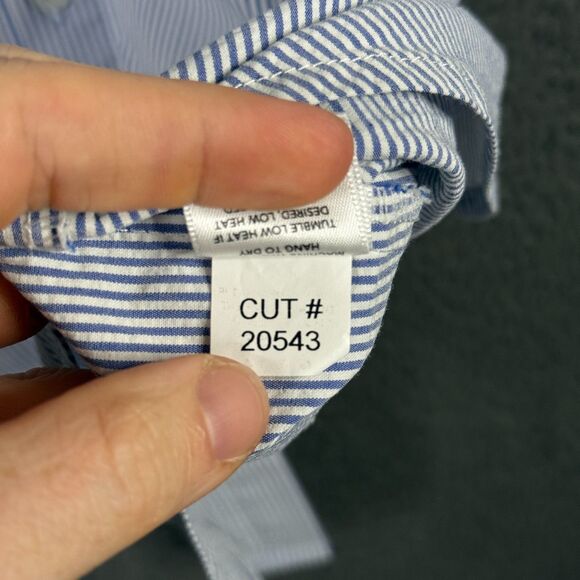 Mizzen+Main Shirt Mens Medium Blue Short Sleeve Button Down Trim Fit Stretch - Picture 7 of 13